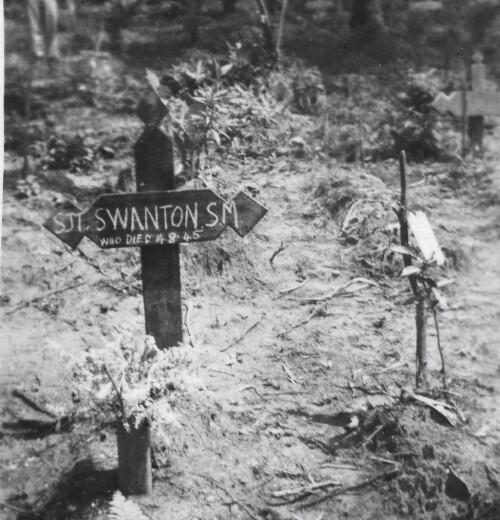 The grave of Sergeant Stuart Mill Swanton, c. 1940s