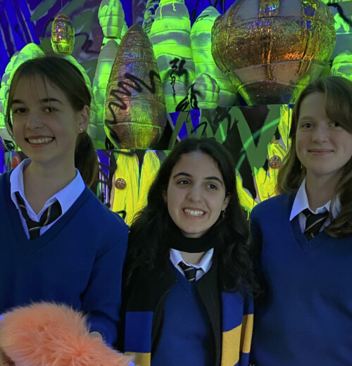 Students inside 'Swarming', and interactive art installation by James Lemon at Melbourne Now