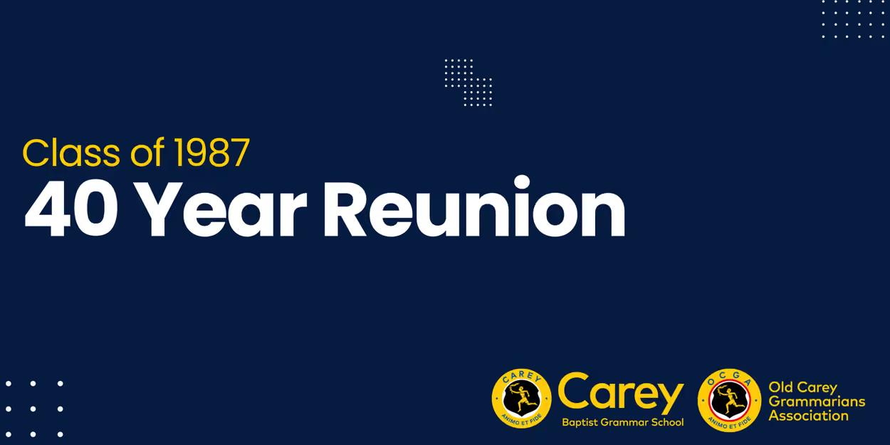Class of 1987 – 40 Year Reunion