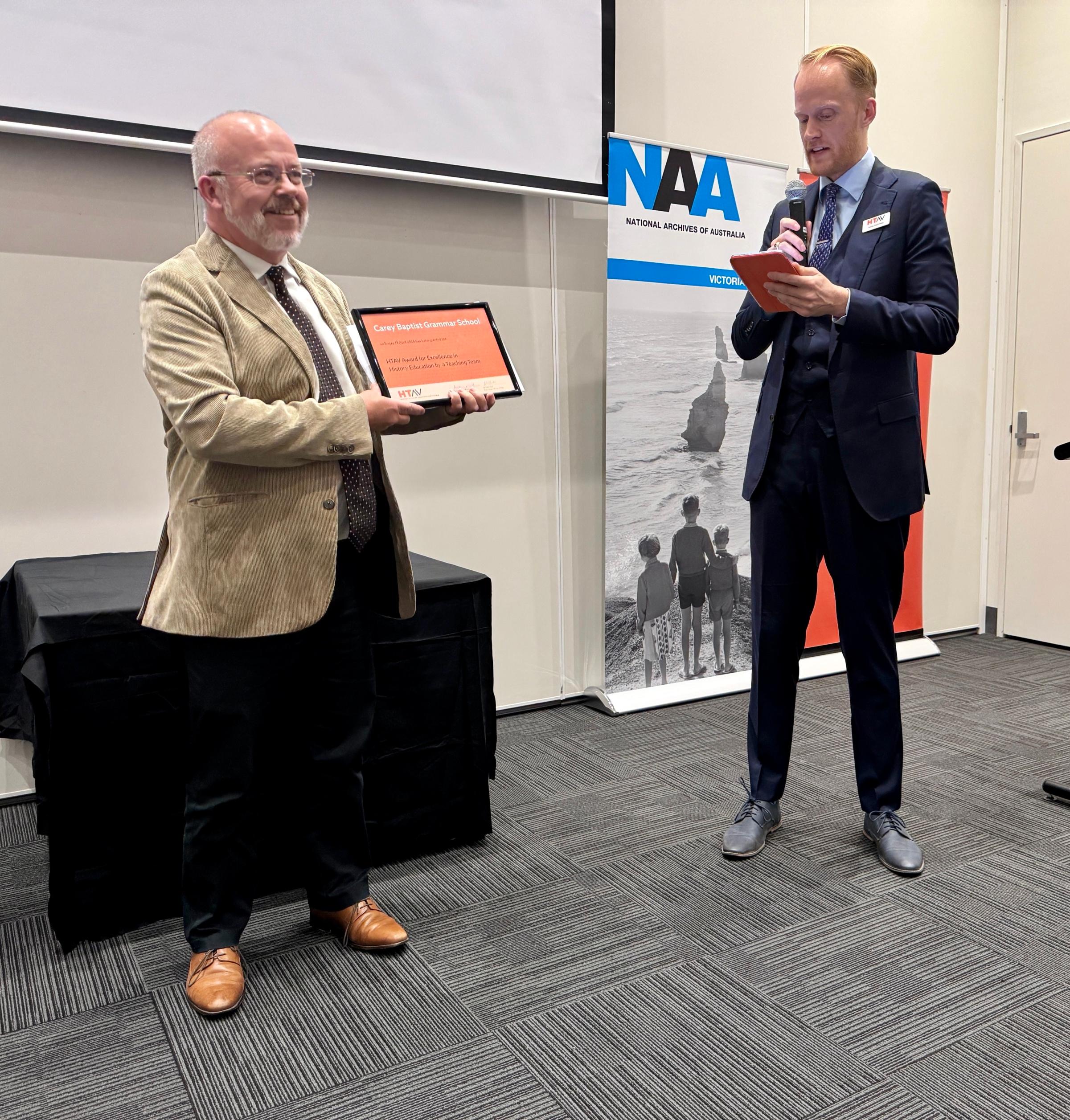 Carey's History teachers recognised for excellence