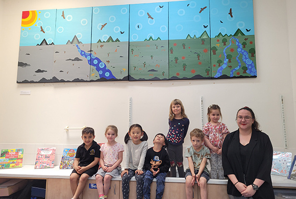 Unveiling of Wurundjeri murals in Kew Little Library