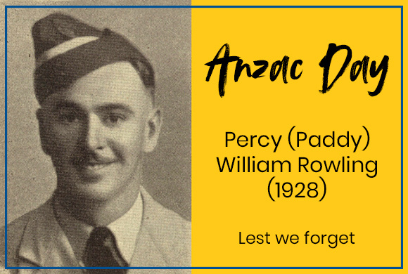 Anzac Day Tribute to Flying Officer P W Rowling
