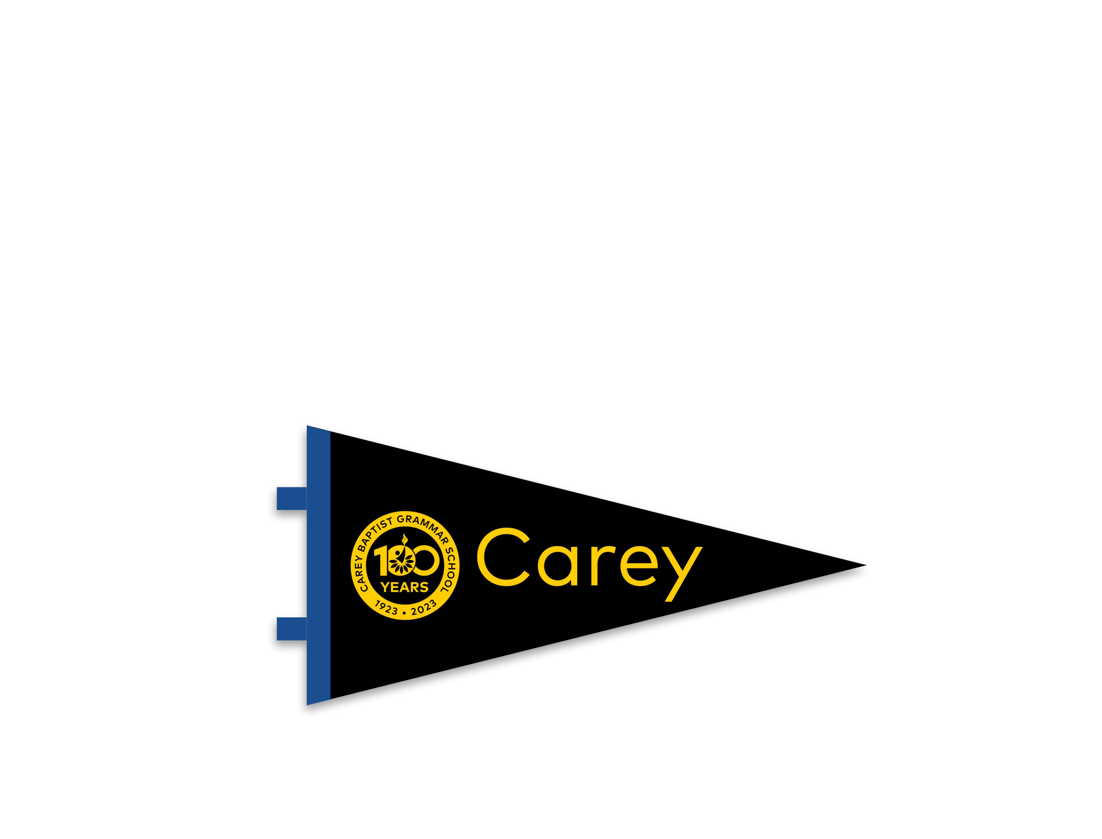 Traditional-style Carey pennant flag